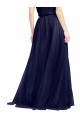 Long A-Line High Neck Halter Tulle Bridesmaid Dress for Sale