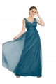 Long V-Neck Soft Tulle Bridesmaid Dress for Sale