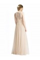 Full Length Tulle Bridesmaid Dress with Corded Lace Over Sweetheart Neckline for Sale