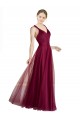 Long Sweetheart Tulle Bridesmaid Dress with Straps and Criss Cross Back for Sale