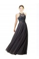 Sweetheart Neckline Long Sleeveless Tulle Bridesmaid Dress with Lace Bodice for Sale