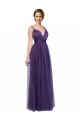 Twisted Straps Sweeheart Long Tulle Bridesmaid Dress Open Back for Sale