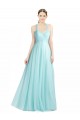Ruched Sweetheart Neckline A-Line Tulle Bridesmaid Dress with Tie Open Back for Sale