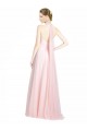 Ruched Sweetheart Neckline A-Line Tulle Bridesmaid Dress with Tie Open Back for Sale