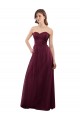 Strapless Tulle A-line bridesmaid dress with pleated top for Sale