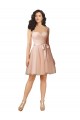 Lace and Tulle Bridesmaid Dress with Cap Sleeves and Keyhole Back for Sale