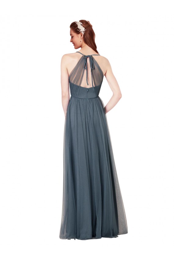 Beach-inspired Sweetheart Tulle Long Bridesmaid Dress for Sale