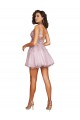 Sleeveless V-Neckline Short Cocktail Dress with Embellished Lace Appliques for Sale