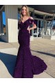 Cold Shoulder Sleeveless Long Court Train Velvet Sequin Prom Dress for Sale