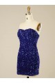 Short Sweetheart Velvet Sequin Prom Dress for Sale