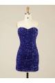 Short Sweetheart Velvet Sequin Prom Dress for Sale