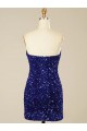 Short Sweetheart Velvet Sequin Prom Dress for Sale
