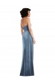 Strapless Formal Velvet Maxi Bridesmaid Dress / Prom Dress with Draped Skirt for Sale