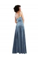 Sleek Cowl Neck Velvet Maxi Bridesmaid Dress / Prom Dress with Pockets for Sale