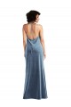 Cowl Neck Convertible Velvet Maxi Slip Dress for Sale