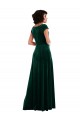 Cowl Neck Cap Sleeve Velvet Maxi Bridesmaid Dress / Prom Dress with Pockets for Sale