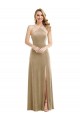 High Neck Halter Open Back Long Velvet Maxi Bridesmaid Dress / Prom Dress & Pockets for Sale