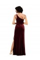 Formal One Shoulder Floor-Length Velvet Bridesmaid Dress / Prom Dress for Sale