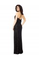 Floral Velvet Cowl Neck Bridesmaid Dress with Skirt Slit for Sale