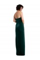 Scooped Strapless Long Formal Velvet Bridesmaid Dress / Prom Dress with Daring Side Slit for Sale