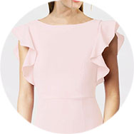 Ruffle Sleeves Bridesmaid Dresses for Sale